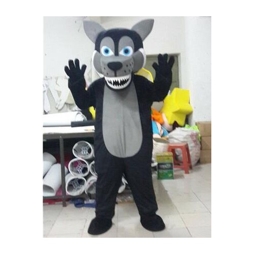 Halloween Black Husky Wolf Mascot Costume Suits Animal Party Dog mascot fancy dress costumes cartoon party costumes adult size