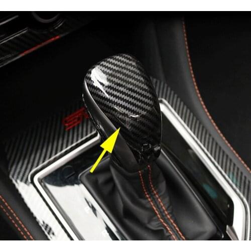 For Subaru Crosstrek XV Impreza 2018+ Forester 2019+ Carbon Fiber Gear Shift Lever Knob Cover