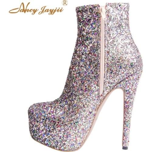 Nancyjayjii Shoes Thin Heels Round Toe boots/Heels Party & Evening/Dress/Casual Black