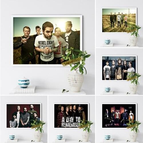 A Day To Remember Hot Pop Rock Music Band Wall Stickers Poster Bar Pub Club Star Fans Collection Gift Vintage Wall Art Decor
