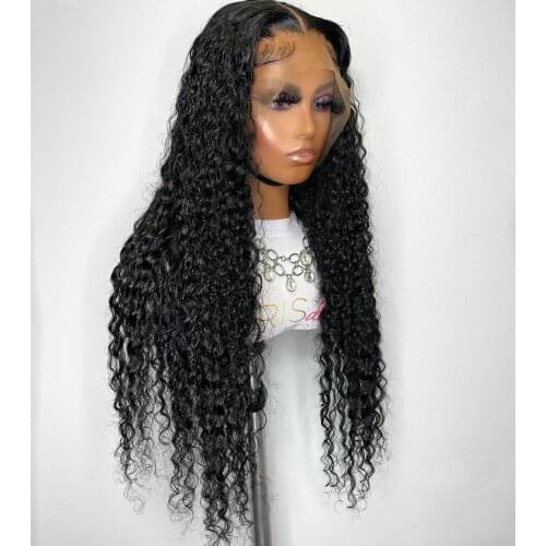 Natural Hairline Curly Lace Front Wigs Glueless Synthetic Hair for Women Lace Wig Heat Resistant Fiber Hair 150% Density