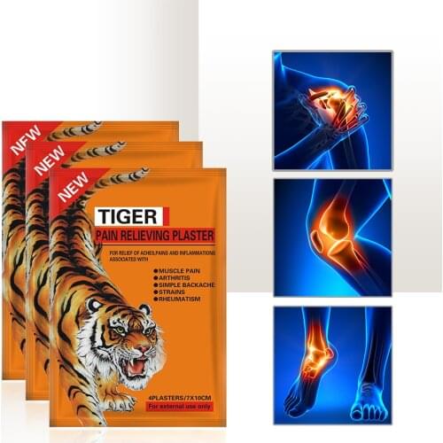 10Bags/40Pcs Tiger Balm Plaster Pain Relieving Patch Waist / Joint Ache Killer Parches Health Care Dressing Medical Plasters