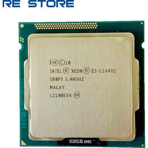 Used Intel Xeon E3 1240 v2 Processor 3.40GHz 8M Cache SR0P5 LGA 1155 E3 1240V2 CPU