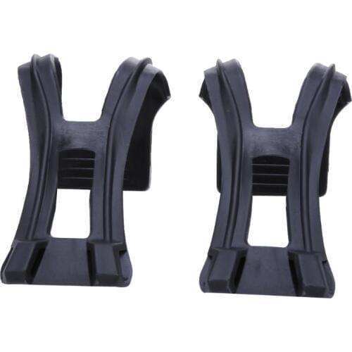 Durable 1 Pair Bicycle Bike Half Clips With Screws Bicycle Pedal Strapless Toe Pedal Clips Black Ultra-light Bicycle Pedal Acces