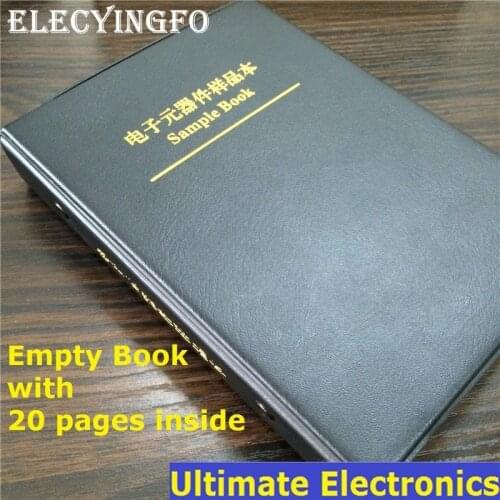 Empty Sample Book with 20Pages(Empty pages) For 0402/0603/0805/1206 SMD Electronic Components