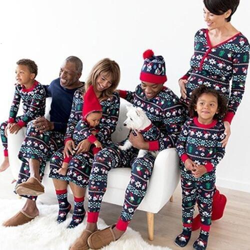 Family Christmas Pajamas Family Warm Suits Woman Man Sleepwear Girls Boys Jumpsuits Adults Baby Clothes Family Matching Outfits