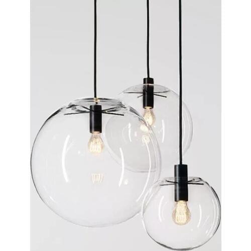 Transparent Pendant Lights Glass Ball Indoor Lighting Restaurant Living Room Modern Decoration Lighting E27 Hanglamp Fixture