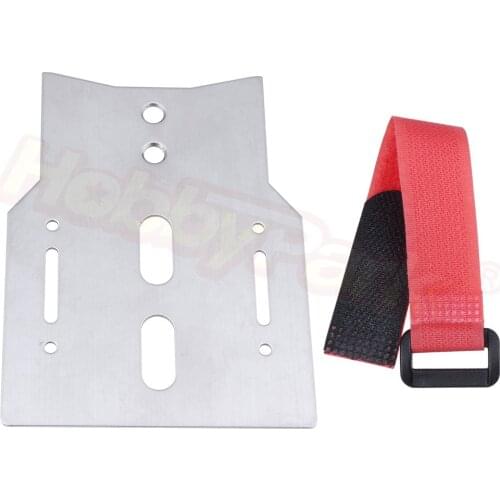 Steel Metal ESC Battery Plate Holder Expanding Board Mount Relocation w/Strap for Traxxas Trx-4 TRX4 1/10 RC Rock Crawler Car