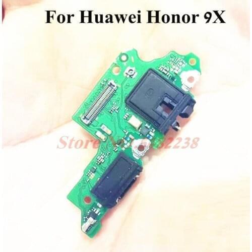 100% Original USB Charging Dock Port Flex Cable For Huawei Honor 9X Charger Plug Board With Earphone Jack Replacement parts