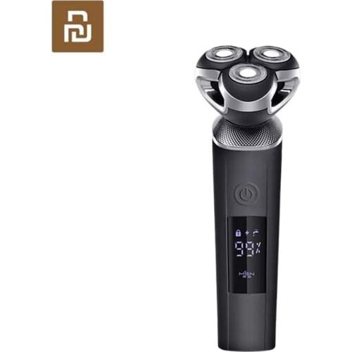 MSN Waterproof Smart Electric Shaver Youpin mijia Large LCD Screen Cordless Type-C Rechargeable Dry Wet Shave Razor Self-washing