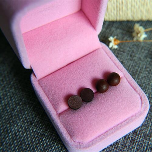 8Seasons Fashion Women Stud Earrings Natural Wooden Ball Round Style Creative Jewelry Vintage Earrings Trendy Gift,1 Pair