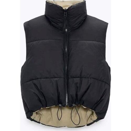 New Autumn Winter Women Fashion Double Sided Vest Coats Chic Zipper warm Sleeveless Waistcoat Jackets Casual Short Tops Female