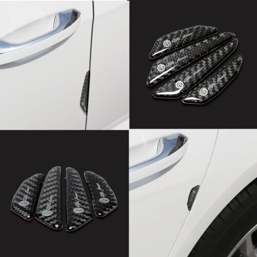 4pcs Car Door anti-collision corner protection strip decoration For Alfa alpha Romeo 159 147 156 Giulietta 147 159 Mito KEYRING