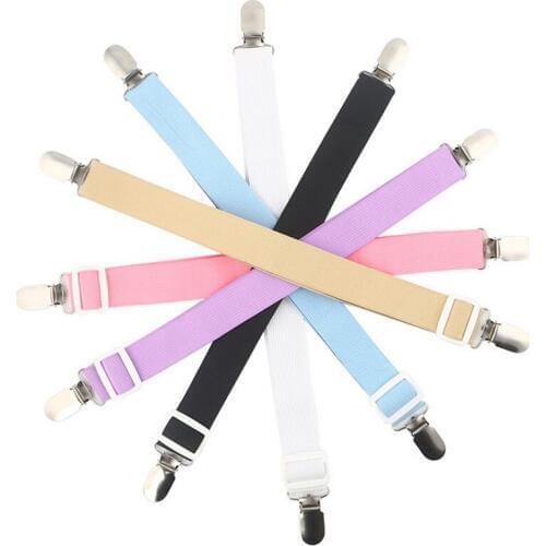 4 Pcs White Bed Sheet Mattress Cover Blankets Home Grippers Clip Holder Fasteners Elastic Straps Fixing Slip-Resistant Belt