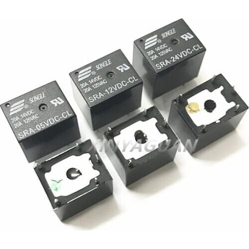 5Pcs SONGLE 5V 12V 24V 20A 14VDC T74 Power Relay SRA-05VDC-CL SRA-12VDC-CL SRA-24VDC-CL 5Pin Conversion type Automobile relay