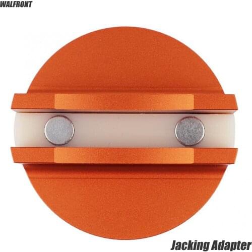 Aluminum Grooved Magnetic Jack Pad Jacking Rail Adapter Auto Lifting Repair Tools Kit Orange Jacking Adapter