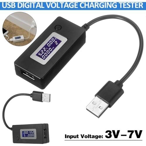 Voltage Charging Tester Mobile Power Charger Capacity Tester LCD USB Digital Voltage Charging Tester Voltmeter Monitor Detector