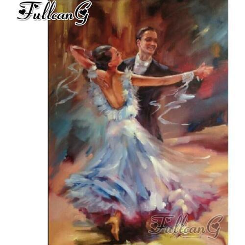 FULLCANG diamond mazayka abstract dancer 5d diamond painting diy full square/round drill rhinestone embroidery wall decor FC1685