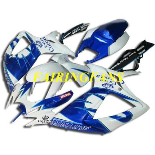 Motorcycle Fairing body kit for GSXR600 750 K6 06 07 GSXR 600 GSXR750 2006 2007 White blue Fairings bodywork+gifts SC34