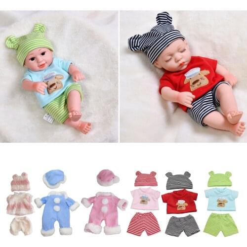 Doll Costumes Sleeping Jumpsuit Pajamas Set for 30cm Baby Dolls Accessories