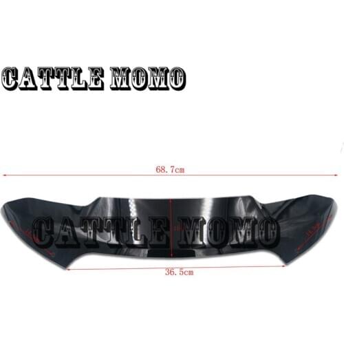 4" Motorcycle Windscreen Windshield For Harley Rode Glide Models 2015-2019 Double light shark heads Front windshield Black