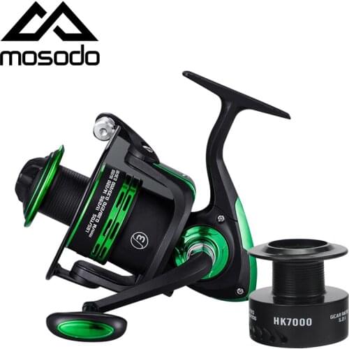 Mosodo High Speed Double Spool Spinning Fishing Reel Gear Ratio Carp Fishing Reels Left/Right Hand Fishing Reel Wheels