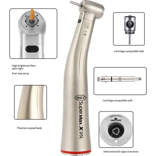 Handpiece dental N SK Ti-max x95L dental 1:5 fiber optic contra angle teeth whitening LED Electirc Handpiece Contra angel At