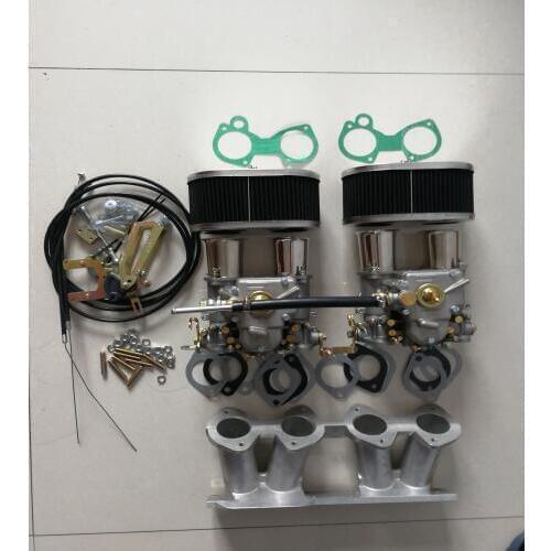 SherryBerg TWIN FAJS Dual carb 55 DCOE Replace Weber Carburetor 55DCOE carburettor kit for SAAB 99/900 intake manifold & linkage