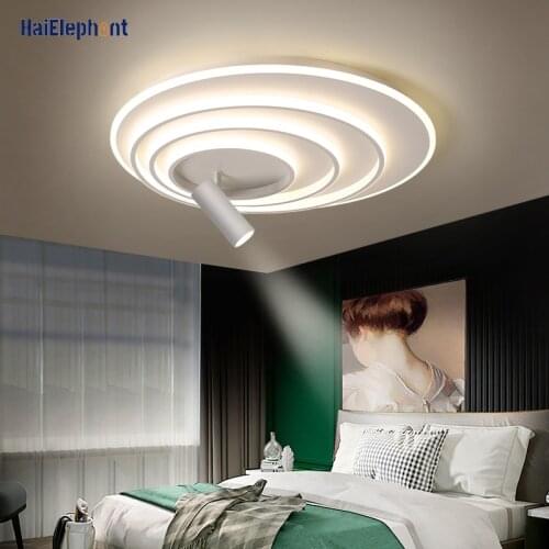 Modern Round LED Chandelier Lights For Study Bedroom Living Room Nordic Lamps With Rotatable Spotlight Decor Lighting Fixtures