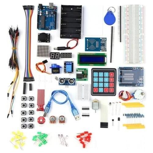 Starter Kit For 1602 Lcd / Jumper Wire/ Uno R3 4x4 Breadboard holder Step Motor
