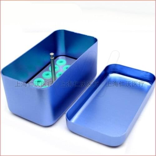 Dental scaler tip disinfection box Dental stainless steel working tip holder box dental instrument multifunction