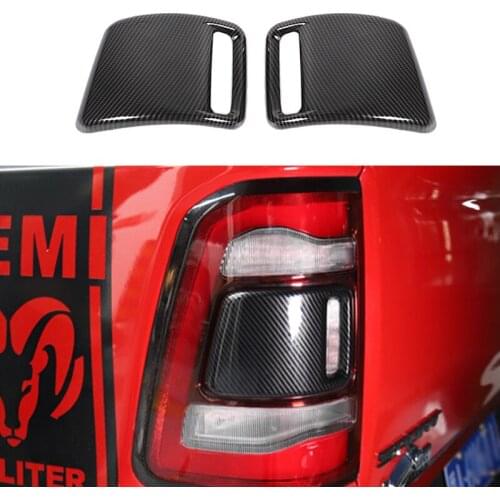 Carbon Fiber Color Rear Tail Light Lamp Decoration Panel Fit for Dodge RAM 1500 2019 2020 Pickup Eexterior Parts