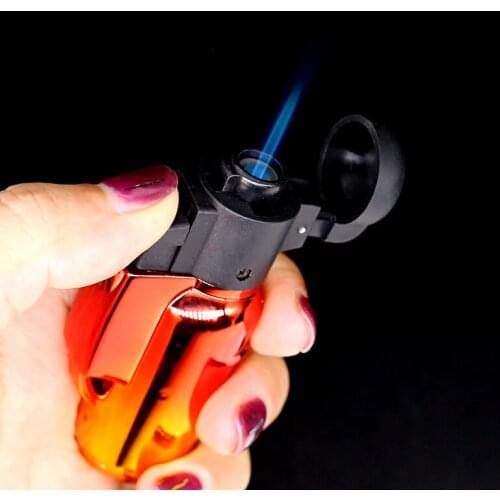 Mini Windproof Lighter Jet Blue Fire Colored Appearance Torch Cigarette Lighter Mens Gift Torch Lighter