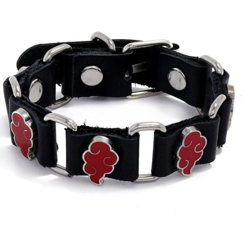 NARUTO Bracelet Cartoon Anime Cowhide Bracelets Personality Simple Trend Bracelet Accessories Couples Birthday Christmas Gifts