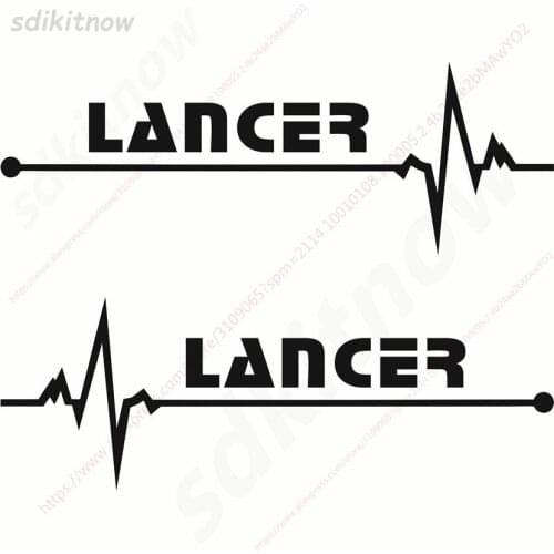 1pc Heart Car Sports Decal Sticker Styling Windows Door Decoration For mitsubishi lancer 9 10 2008 2009 accessories