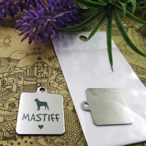 20pcs--"Mastiff"dog lover stainless steel charms more style for choosing DIY Charms pendants for necklace