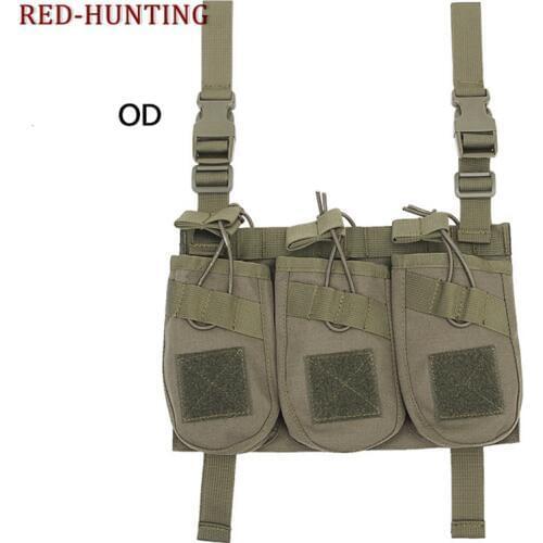 1000D Nylon Military Paintball Equipment Tactical MOLLE Triple Open-Top Magazine Pouch FAST AK AR M4 FAMAS Mag Pouch