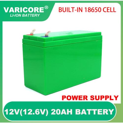 12V 18650 Battery Pack 12.6V 20Ah with 10A Balancing BMS for Uninterruptible power supply solar equipment surveillance Cameras