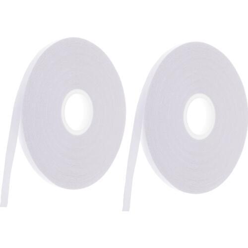 2Pcs Double Sided Adhesive Tape White For DIY Fabric Sewing Cloth Clothing Patchwork Temporary Fixing 21.8 Yards, 6mm