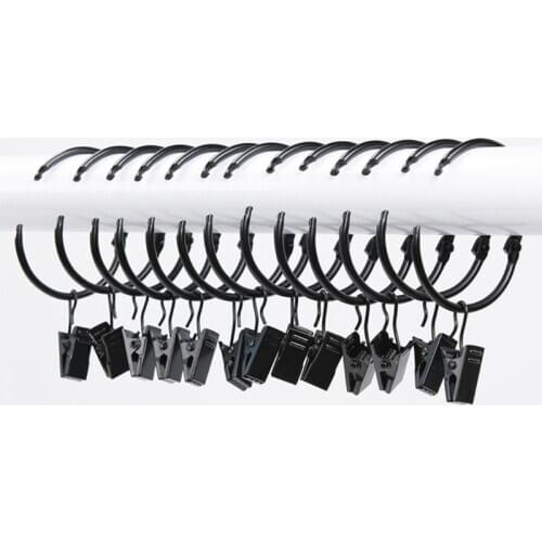 20pcs Metal Openable Curtain Rings Clips Rustproof Decorative Drapery Hangers 448A