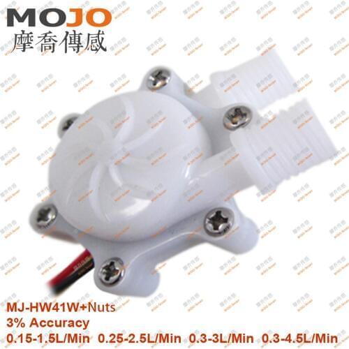 MJ-HW41W 0.15-1.5L/min,0.25-2.5L/min,0.3-3L/min 0.3-4.5L G1/4" POM hall liquid sensor liquid flow sensor water dispenser 5pcs