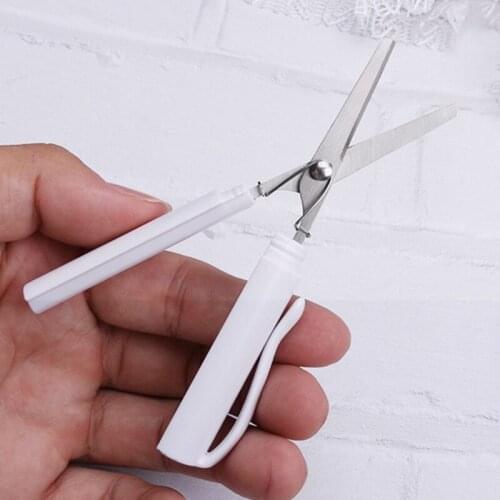 5 Pieces Portable Functional Scissors Foldable Cutter Pen-shaped Scissors Lightweight Practical for Office Home School