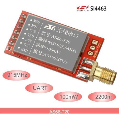 915Mhz SI4463|SI4432 Pass-through Module UART Wireless Serial Port Data Transceiver Module 2200-meter Long Distance