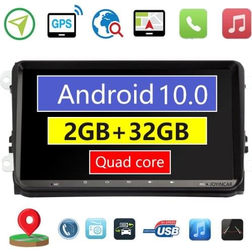 Android 10 2 DIN Car Radio Car GPS Audio MP5 Multimedia Steering Wheel Bluetooth for VW Seat Altea Toledo GOLF 5/6 Polo