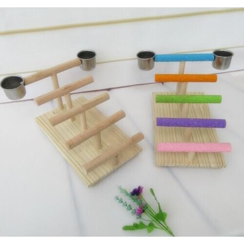 Bird Toys Wooden Ladders Scratcher Perch Climbing Stairs Hamsters Bird Cage Parrot Pet Toys Supplies