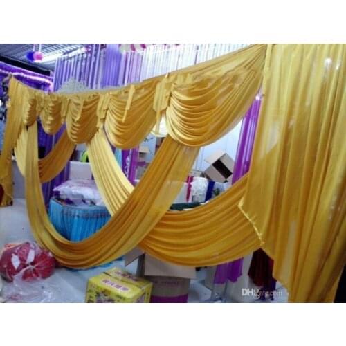 6m wide swags of backdrop valance wedding stylist backdrop swags Party Curtain Celebration Stage Performance Background drapes