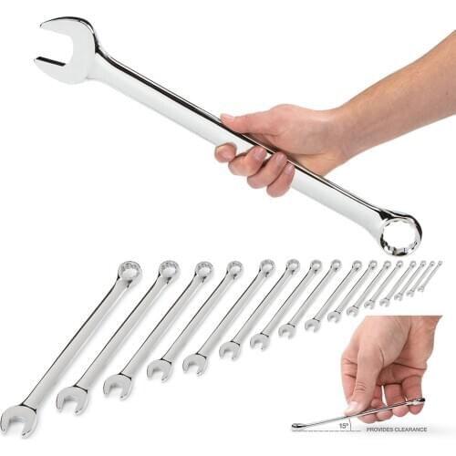 6-32 Mm Open End & Ring Socket Repair Wrench Spanner Large/Small Cr-V Metric Combination Universal Spanner Hand Tool D30