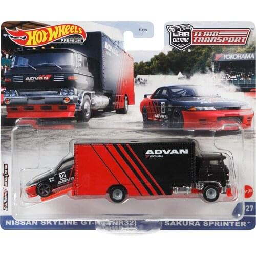 Hot Wheels Car NISSAN SKYLINE GT-R BNR32 SAKURA SPKURA SPRINTER Car Culture Team Transport Collector Edition Metal Car FLF56