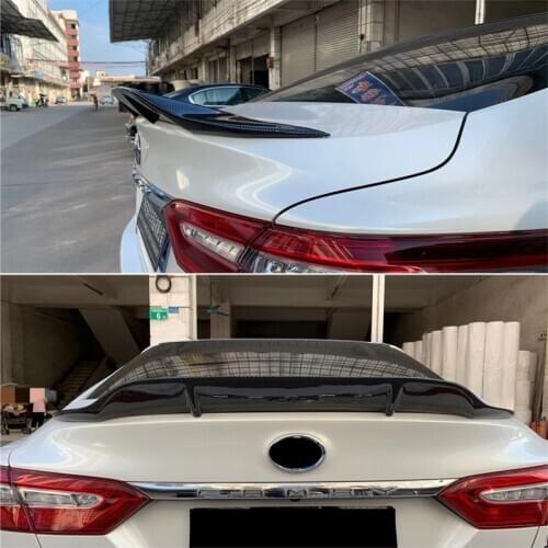 Use For Toyota Camry Spoiler 2018 2019 2020 Year Glossy Carbon Fiber Rear Wing R Style Spoiler Accessories Body Kit
