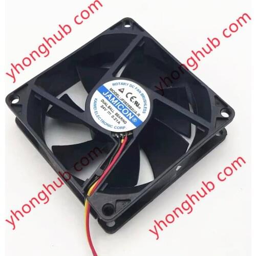 Jamicon JF0825B2UA-R DC 24V 0.21A 3-wire 80x80x25mm Server Cooling Fan